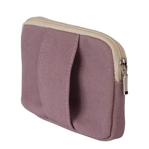 Porte-monnaie en coton avec option poignée