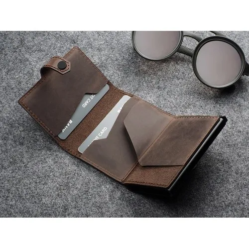 Portefeuille RFID - Cuir de chasse