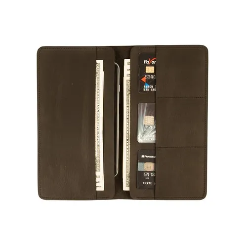 Portefeuille Téléphone en Cuir Véritable