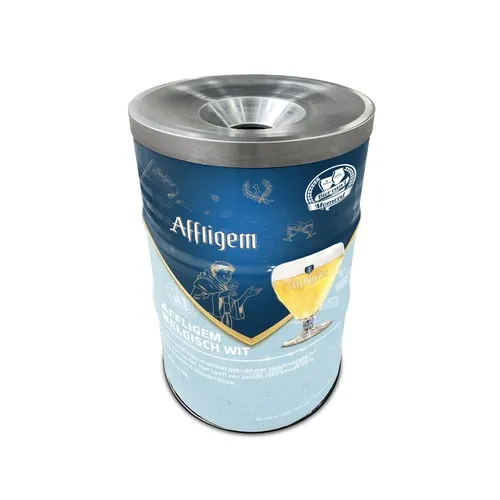 Poubelle Grand Baril FULL Colour - avec couvercle ignifugé | 200 Litres