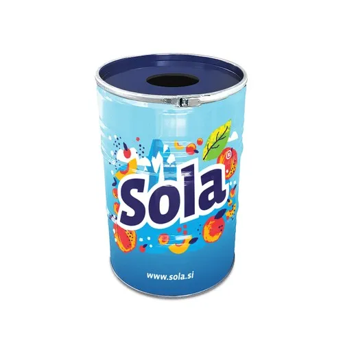 Poubelle Grand Baril Full Colour - avec couvercle troué | 200 Litres