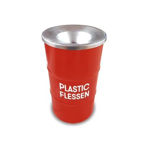 Poubelle Medium Baril RAL - avec couvercle ignifugé | 120 Litres