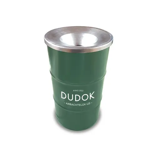 Poubelle Medium Baril RAL - avec couvercle ignifugé | 120 Litres