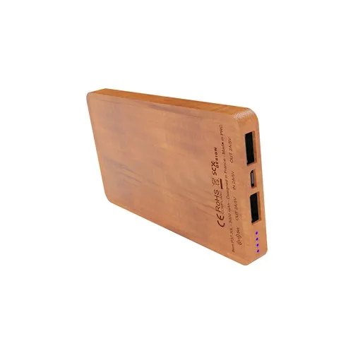 Powerbank Wireless Wood 5000