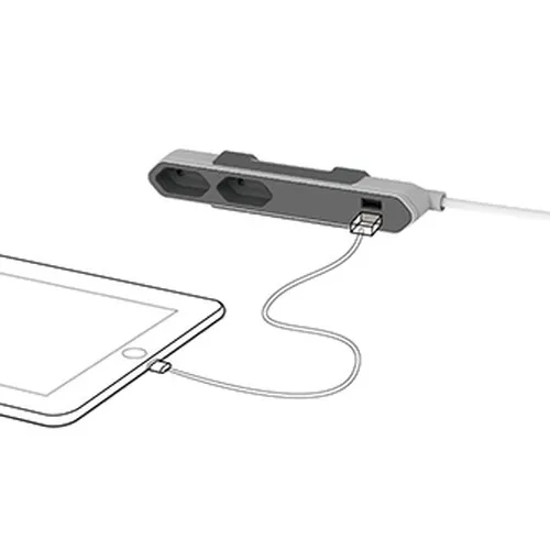 PowerBar DUO USB grey