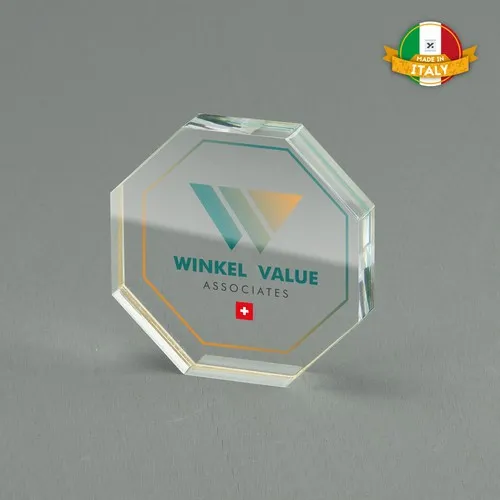 Presse-papiers OCTOGONE en plexiglass personnalisable