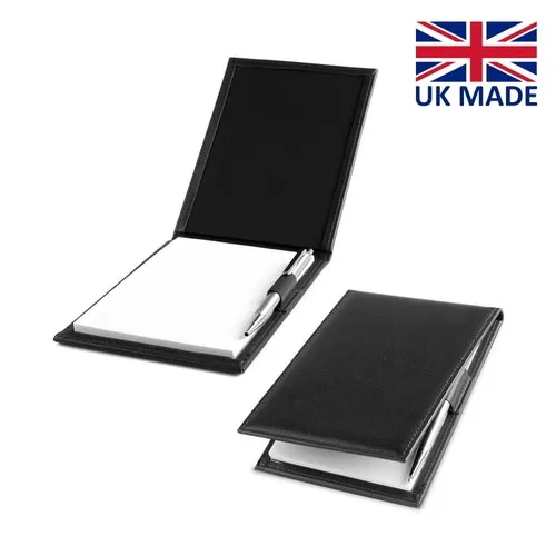 Protège calepin avec passant de stylo en cuir recyclé