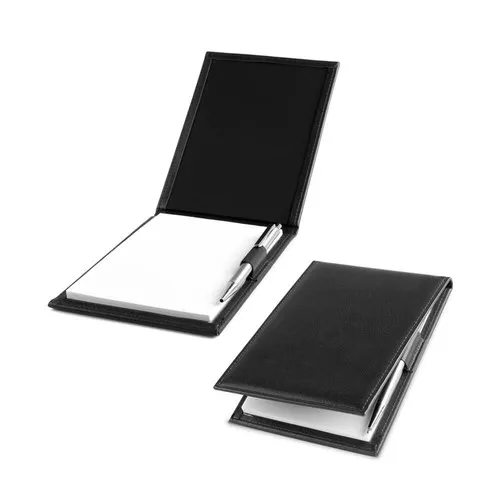 Protège calepin avec passant de stylo en cuir recyclé