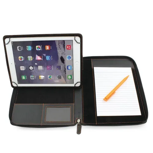 Protège tablette zippé A5 en cuir Nappa Sandringham