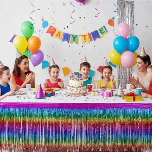 Rideau de table foil MULTICOLOR 275 x 75 cm