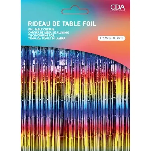 Rideau de table foil MULTICOLOR 275 x 75 cm