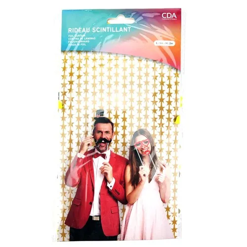Rideau foil ETOILE OR 100 x 200 cm