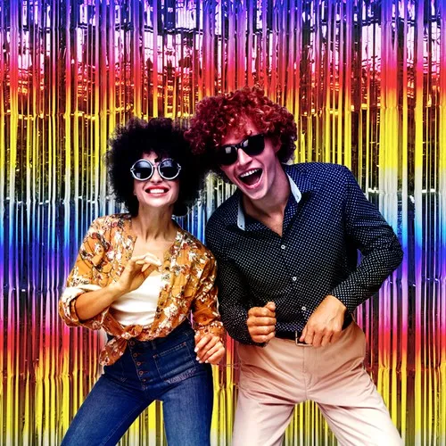 Rideau foil Multicolore Disco 200X100CM