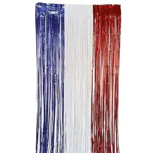 Rideau foil TRICOLORE BLEU BLANC ROUGE 200 X 100 CM