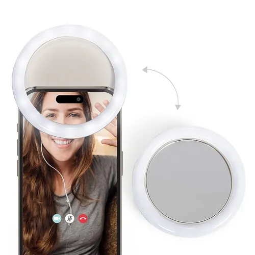 Ring light pour téléphone avec miroir