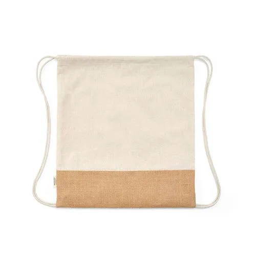 Sac à cordon Denali rCOTON 180 g/m² et jute 275 g/m²
