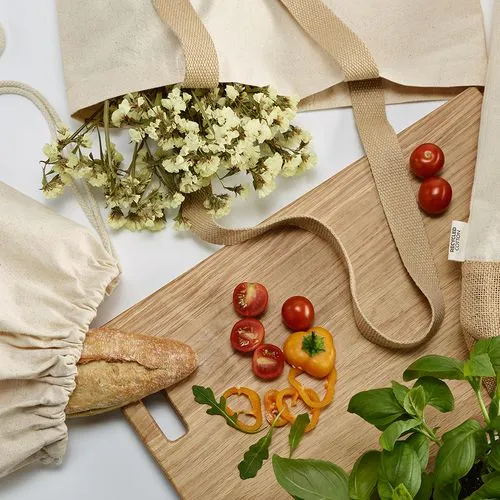 Sac à cordon Denali rCOTON 180 g/m² et jute 275 g/m²