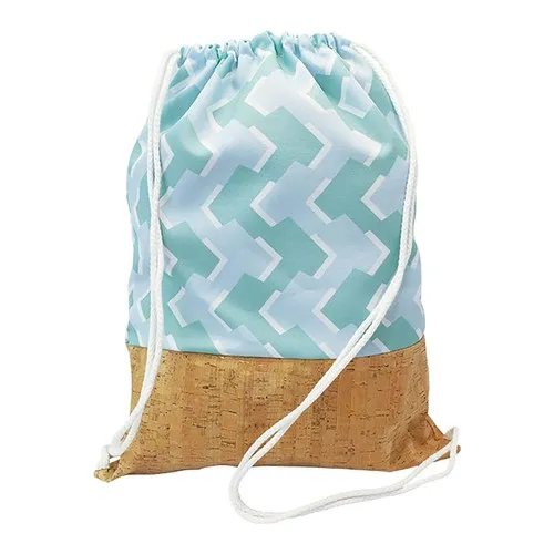 SAC À DOS PERSONNALISABLE EN POLYESTER ET LIÈGE