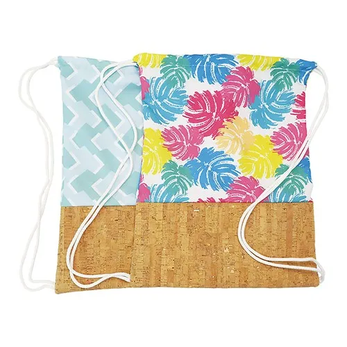 SAC À DOS PERSONNALISABLE EN POLYESTER ET LIÈGE