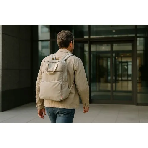 Sac à dos pliable 'Cordoba', polycoton beige