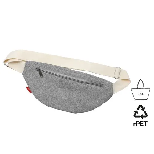 Sac banane 'Malaga', gris chiné RPET