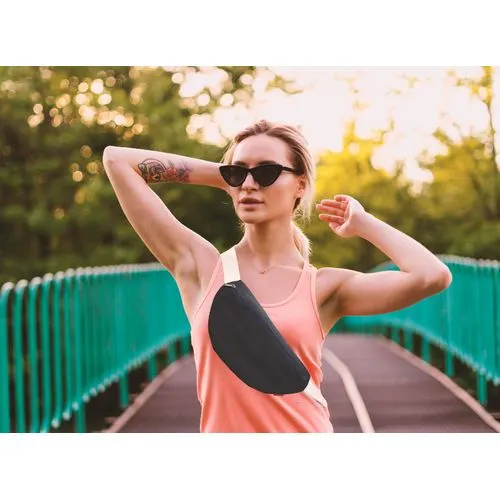 Sac banane 'Malaga', polycoton bleu nuit