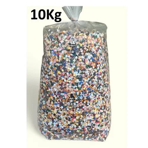 Sac de 10 kgs confettis multicolores  Carnaval