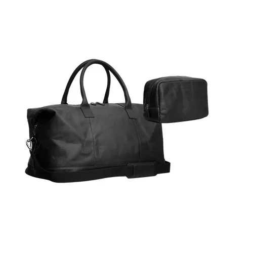 Sac en cuir incl. Trousse de toilette