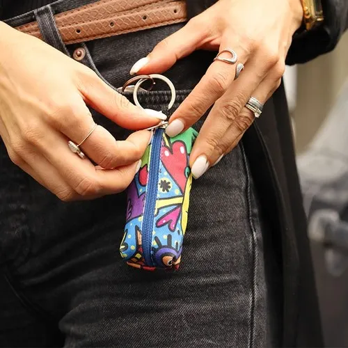 SAC PORTE-CLÉS EN COTON PERSONNALISABLE