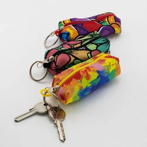 SAC PORTE-CLÉS EN COTON PERSONNALISABLE
