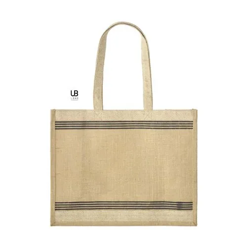 SAC SHOPPING JUTE AVEC RAYURES : CLAUDIA