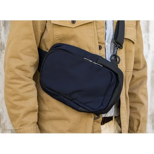 Sacoche bandoulière 'Almeria', polycoton bleu nuit