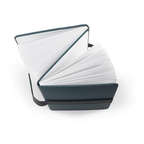 SANDERSON. Bloc-notes A5 en PU (50% recyclé) avec deux blocs : pages lignées et pages non lignées