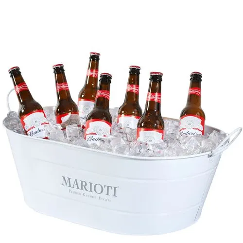 Seau de fête ovale en acier galvanisé (24 litres)