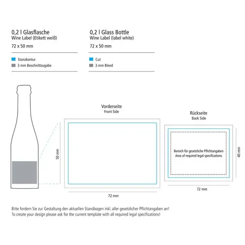 Secco, 0,2 l (verre), Body Label