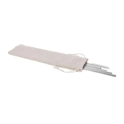 SET 4 PAILLES+POCHETTE+ BROSSE