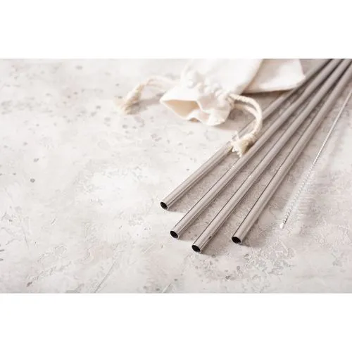 SET 4 PAILLES+POCHETTE+ BROSSE