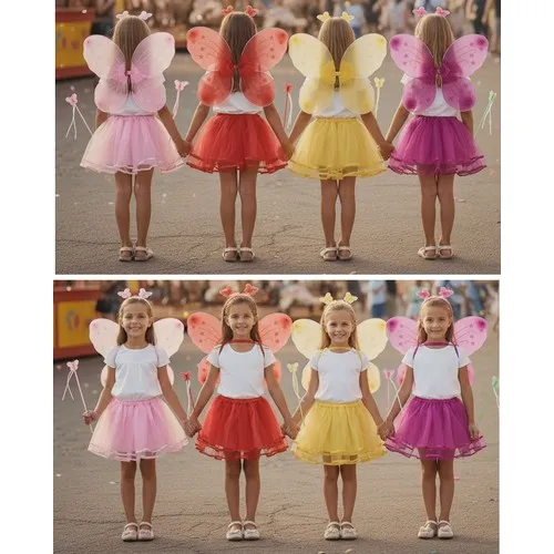 SET 4 pièces AILE PAPILLON GIRLY