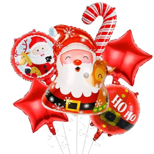 Set 6 ballons PERE NOEL