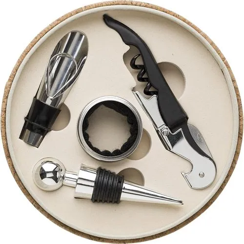 Set à vin dans un écrin en PU aspect liège Milana