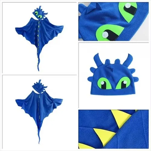 Set Cape+chapeau FUNNY DINO 2 coloris assortis