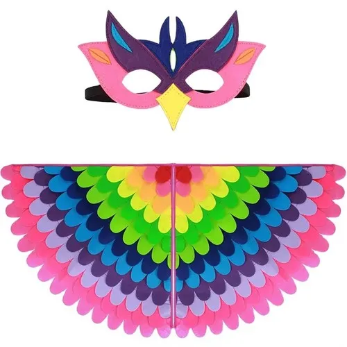 Set Cape+masque BIRD PARADISE 2 coloris assortis