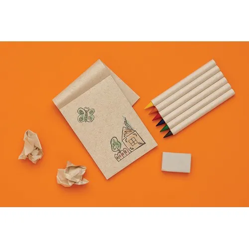 Set de 6 crayons de couleur avec carnet GRS Infinity Micki