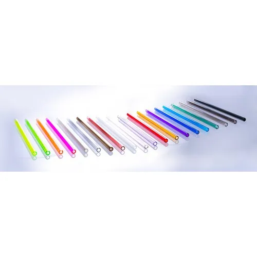 Set de 6 pailles en verre coloré avec brosse de nettoyage