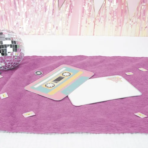 SET DE 8 CARTES 90'S PARTY