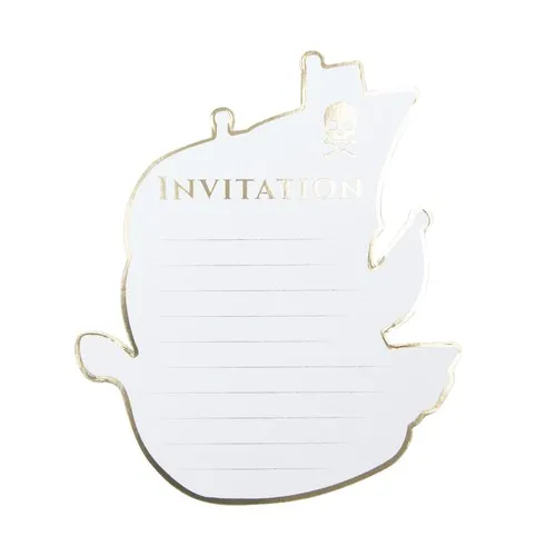 SET DE 8 INVITATIONS PIRATE