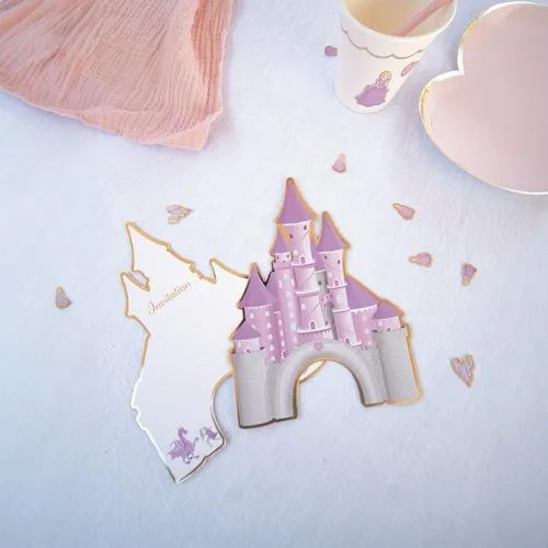 SET DE 8 INVITATIONS PRINCESSE