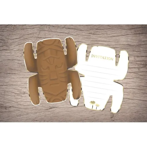 SET DE 8 INVITATIONS TOTEM AVENTURIER