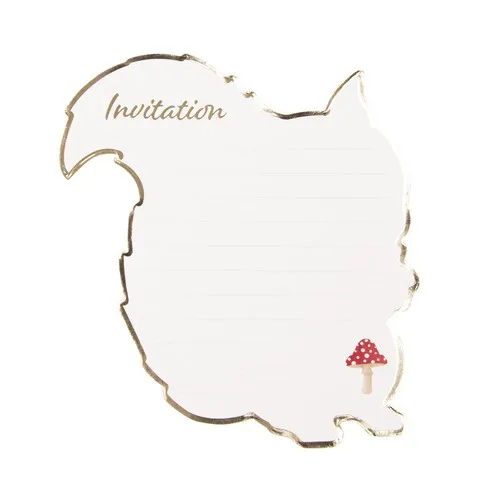 SET DE 8 INVITATIONS WOODLAND