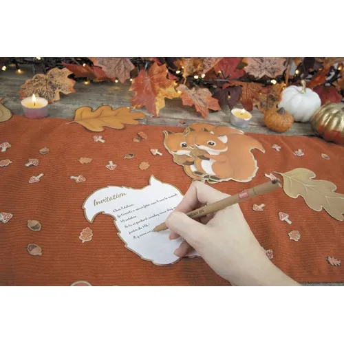 SET DE 8 INVITATIONS WOODLAND